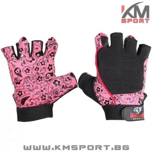 Дамски Фитнес ръкавици Flower PINK AS Дамски Фитнес ръкавици Flower PINK AS